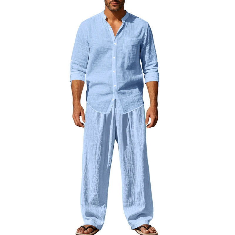 đâ° ZEITLICH BEGRENZTES SPECIAL â 50% RABATT+Versandkostenfrei! Herren Casual Atmungsaktives Hemd und Hose Set â LĂ€ssig, bequem & perfekt fĂŒr Arbeit & Alltag đ