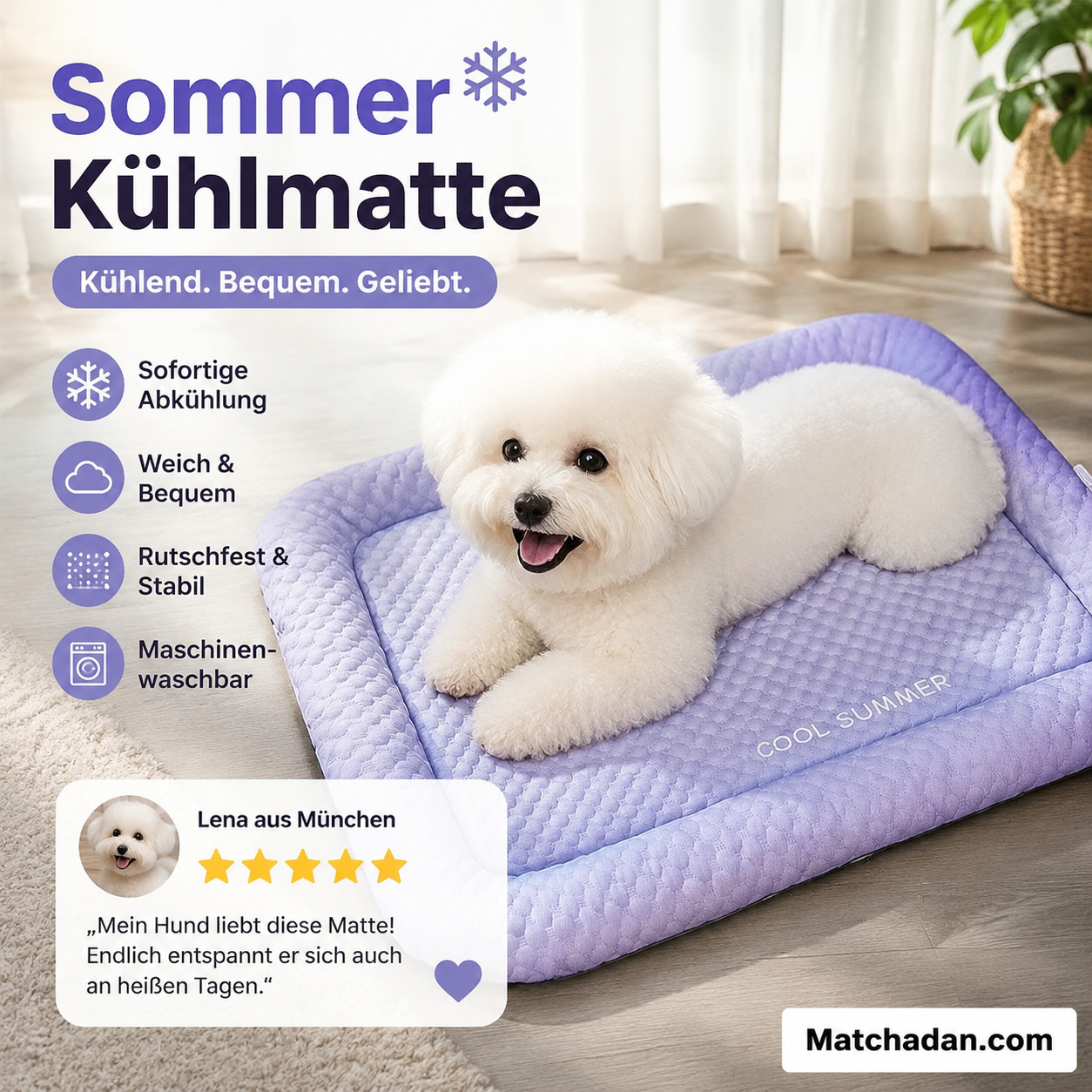 Kühlmatte für Hunde und Katzen – „Ice Silk“ Sommer-Kühlbettdecke in Farbverläufen, atmungsaktives, weiches Schlafkissen für Innenböden, Sofas und Autofahrten, waschbar, in verschiedenen Größen erhältlich