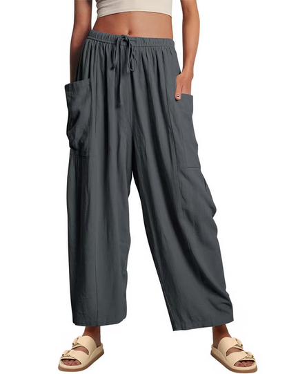 👖💃 50% RABATT! Freizeithose aus Leinen mit weitem Bein für Damen – Luftig, lässig & perfekt für Sommer, Stadt & Reisen ✨