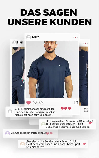 💎👕 50% RABATT! Zweiteiliges Sport-Set für Herren – Kurzarm-T-Shirt & Lange Hose | Atmungsaktiv, bequem & ideal für Training oder Freizeit 🏃‍♂️