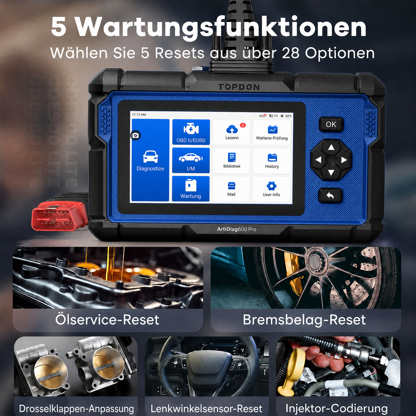 Multifunktionaler OBD2-Diagnosescanner für Fahrzeugmotoren