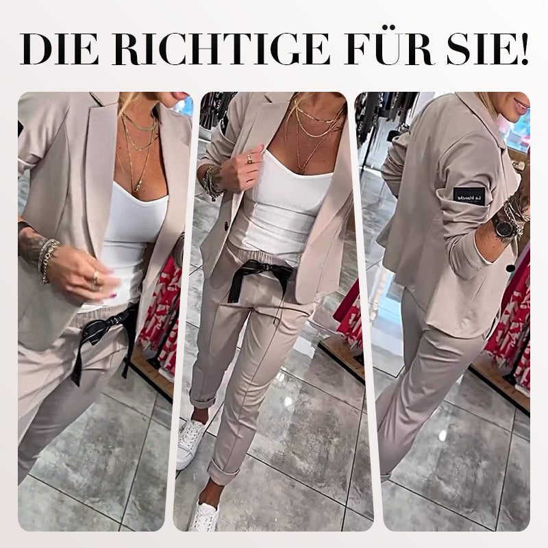 🔥HEISSER VERKAUF 49% - Lässiger, einfarbiger zweiteiliger Anzug für Damen