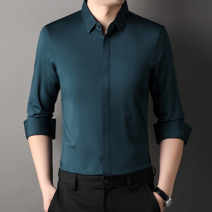 📢📢50 % RABATT !! ⏰👔 Herren Stretchhemd – Knitterfrei und bequem
