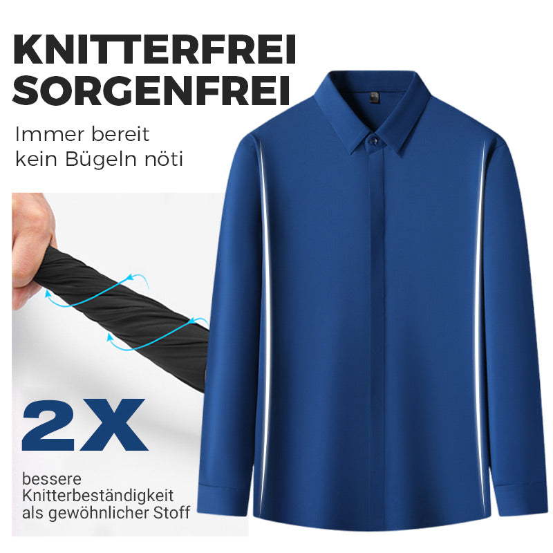 📢📢50 % RABATT !! ⏰👔 Herren Stretchhemd – Knitterfrei und bequem
