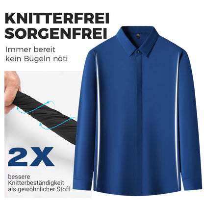 📢📢50 % RABATT !! ⏰👔 Herren Stretchhemd – Knitterfrei und bequem