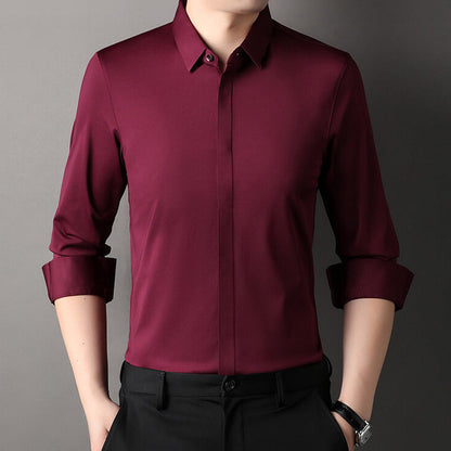 📢📢50 % RABATT !! ⏰👔 Herren Stretchhemd – Knitterfrei und bequem