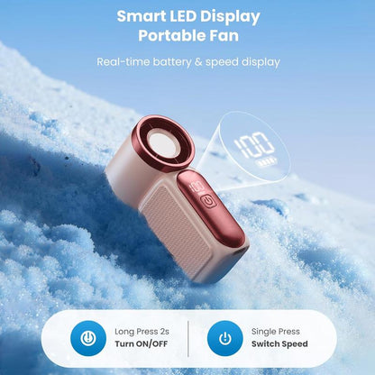 🌀Nur 13.98€ diesen Sommer!!!💨Mini-Handventilator mit LED-Anzeige –👍5-stufiger Turbo-Ventilator im Taschenformat.✨Über USB aufladbar, schnelle Kühlung für Reisen und beim Schminken. Das perfekte Geschenk.  Tragbare Kühlung