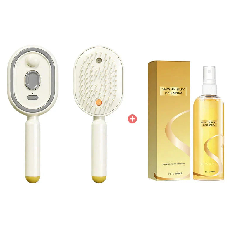 ⏰ 50 % RABATT – Nur für kurze Zeit ✨Elektrische Spray- und Massage-Haarbürste für sanfte Pflege 💆‍♀️🌿