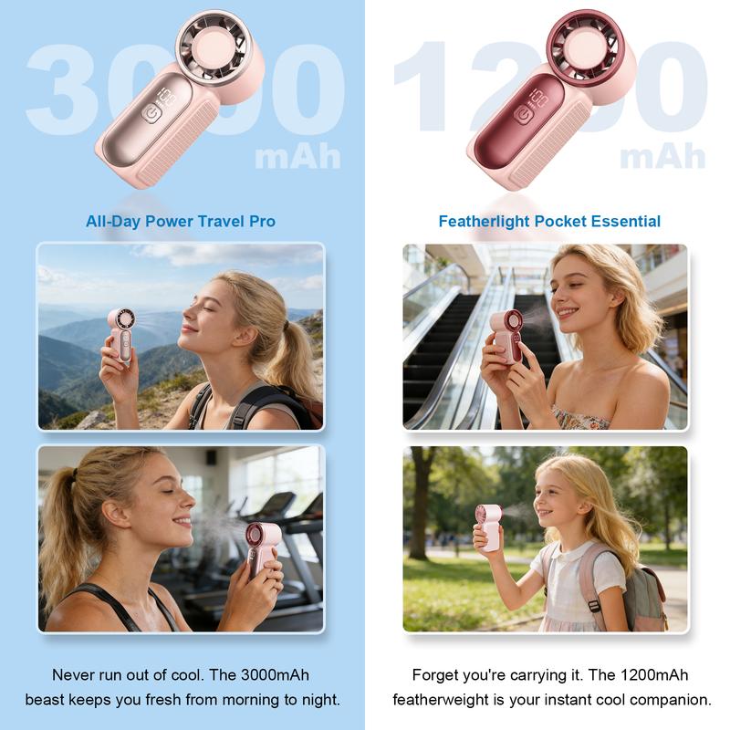 🌀Nur 13.98€ diesen Sommer!!!💨Mini-Handventilator mit LED-Anzeige –👍5-stufiger Turbo-Ventilator im Taschenformat.✨Über USB aufladbar, schnelle Kühlung für Reisen und beim Schminken. Das perfekte Geschenk.  Tragbare Kühlung