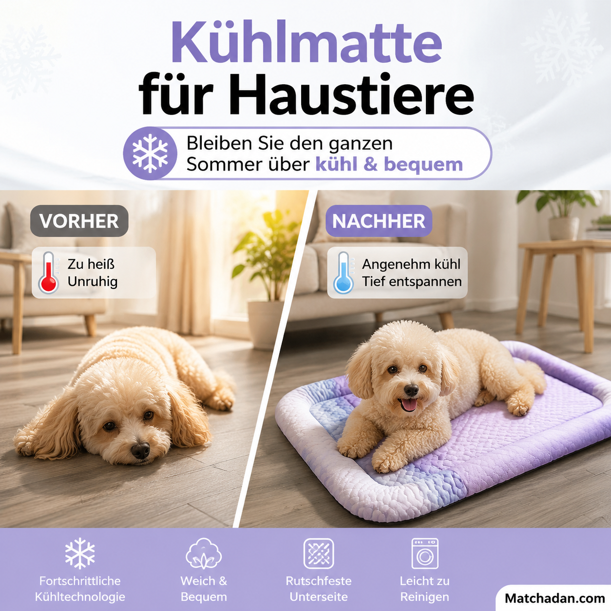 Kühlmatte für Hunde und Katzen – „Ice Silk“ Sommer-Kühlbettdecke in Farbverläufen, atmungsaktives, weiches Schlafkissen für Innenböden, Sofas und Autofahrten, waschbar, in verschiedenen Größen erhältlich