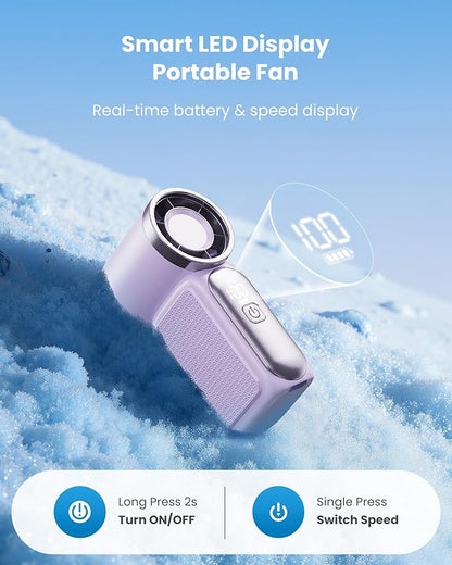 🌀Nur 13.98€ diesen Sommer!!!💨Mini-Handventilator mit LED-Anzeige –👍5-stufiger Turbo-Ventilator im Taschenformat.✨Über USB aufladbar, schnelle Kühlung für Reisen und beim Schminken. Das perfekte Geschenk.  Tragbare Kühlung
