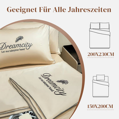 🌬️JETZT 50 % RABATT! ❄️ Atmungsaktives & kühlendes 4-teiliges Bettdecken-Set 🌡️💧 Intelligente Temperaturregulierung – ganzjährig ideal für erholsamen Schlaf!