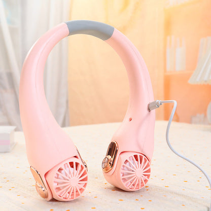 💞Über 50.000 verkauft!🍃💨 50 % RABATT! 🏖️Nacken-Klimaanlage mit Ventilator – ultraleise, 360° drehbar, 3 Geschwindigkeitsstufen. Freihändige Kühlung, lange Akkulaufzeit. 😎🌬️