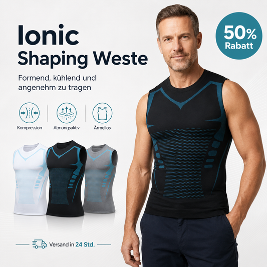 ⏰🔥NUR FÜR KURZE ZEIT: 50 % RABATT!🔥ÜBER 50K+ VERKAUFT! Ionic Shaping Weste – Kompression, Kühlung, ärmellos, körperbetonend 💪