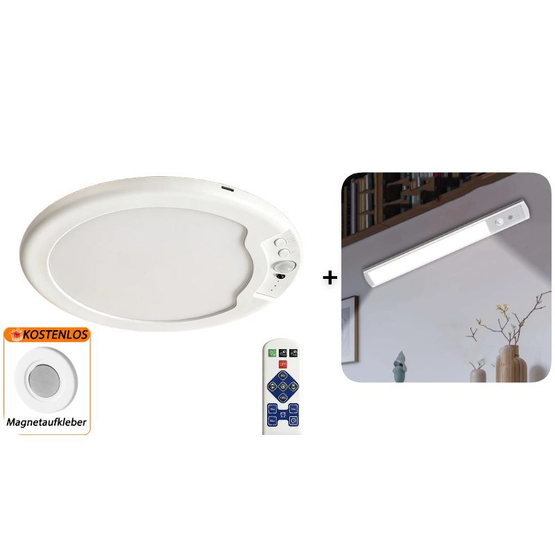 💡 LIMITIERTES ANGEBOT 50% RABATT! 🔋 Wiederaufladbare LED-Deckenleuchte mit Bewegungssensor & Fernbedienung – USB-Aufladbar, Farbwechsel, Einfache Montage ✨