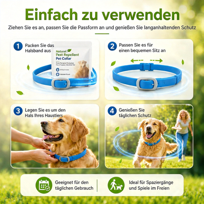 🎁 1+1 GRATIS🛡️Halsband mit natürlichen ätherischen Ölen zur Abwehr von Schädlingen bei Haustieren