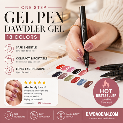 💅✨ 1 KAUFEN, 1 GRATIS! Ein-Schritt-Nagellackstift – Inkl. kostenloser Mini-UV-Nagellampe – Schnell trocknend & deckend – Perfekt für schnelle Maniküre zu Hause 🎁