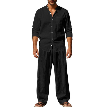 👔⏰ ZEITLICH BEGRENZTES SPECIAL – 50% RABATT+Versandkostenfrei! Herren Casual Atmungsaktives Hemd und Hose Set – Lässig, bequem & perfekt für Arbeit & Alltag 🍂