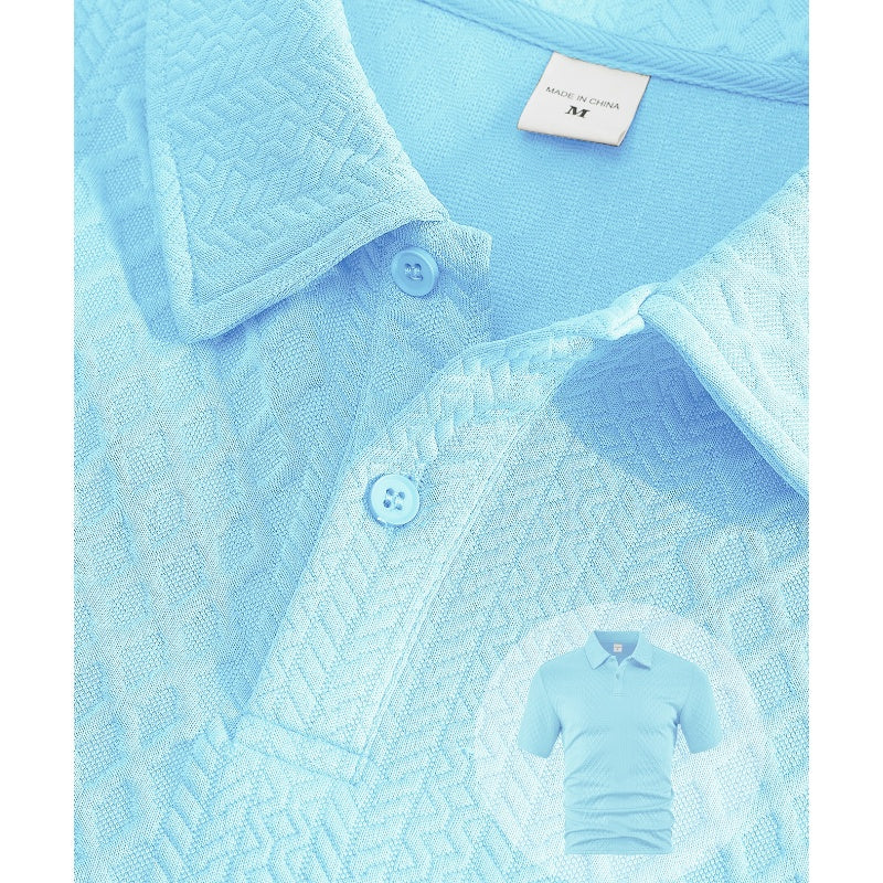 👔🌞 50% RABATT! Herren Zweiteiler mit Rautenstruktur: Kurzarmhemd & Shorts mit Kordelzug – Atmungsaktiv, knitterfrei & perfekt für heiße Tage 💎