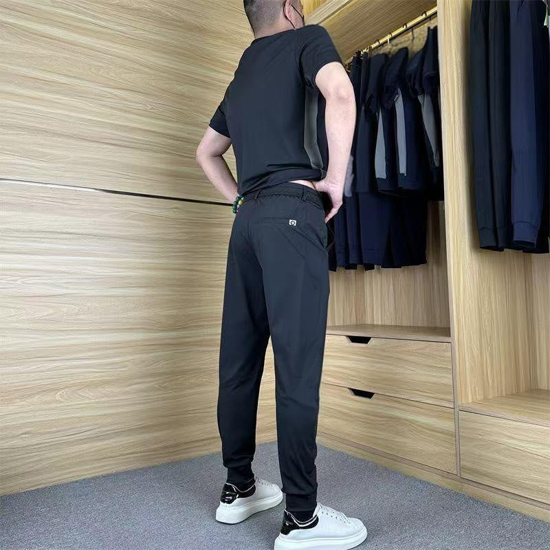 💎👕 50% RABATT! Zweiteiliges Sport-Set für Herren – Kurzarm-T-Shirt & Lange Hose | Atmungsaktiv, bequem & ideal für Training oder Freizeit 🏃‍♂️