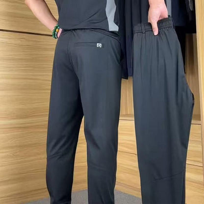 💎👕 50% RABATT! Zweiteiliges Sport-Set für Herren – Kurzarm-T-Shirt & Lange Hose | Atmungsaktiv, bequem & ideal für Training oder Freizeit 🏃‍♂️