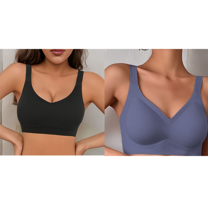 🔥 Letzter Tag! 50% Rabatt Damen Nahtloser V-Ausschnitt BH 🤍 Atmungsaktiver Komfort-BH für Sport & Freizeit