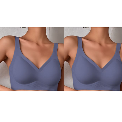 🔥 Letzter Tag! 50% Rabatt Damen Nahtloser V-Ausschnitt BH 🤍 Atmungsaktiver Komfort-BH für Sport & Freizeit