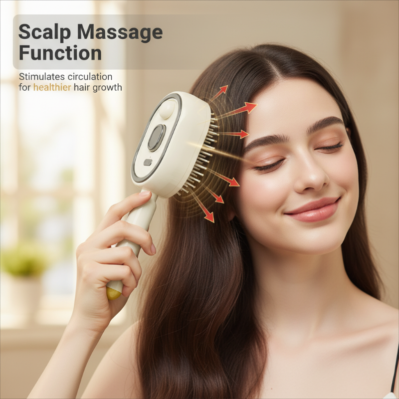 ⏰ 50 % RABATT – Nur für kurze Zeit ✨Elektrische Spray- und Massage-Haarbürste für sanfte Pflege 💆‍♀️🌿