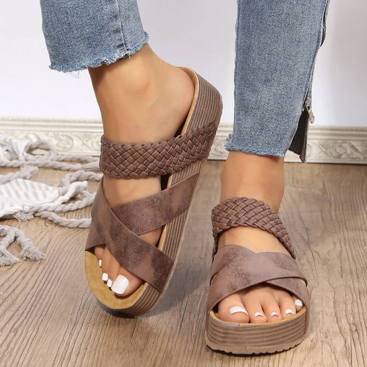 ⌛Bestseller 2026 – 50 % Rabatt für begrenzte Zeit! 🔥👡Plateau-Sandalen –Casual, Vegan, Keilabsatz🏝️