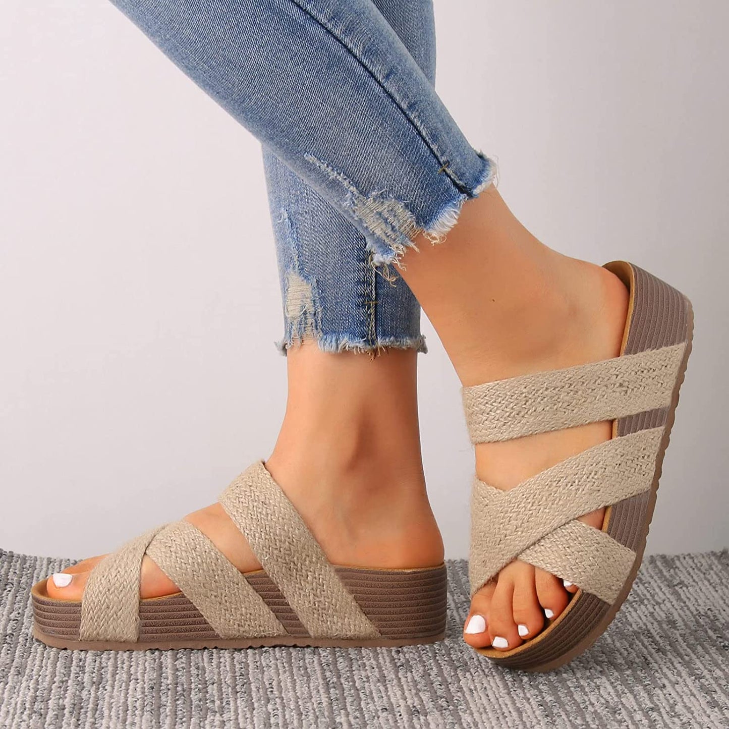 👡 LIMITED-TIME 55% RABATT! ✨ Plateau-Sandalen – California-Casual, Vegan, Keilabsatz ✨