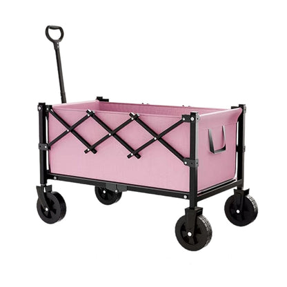 📢 50% RABATT! 🛒 Faltbarer Transportwagen mit Rädern 🌿 Stabiler Stahlrahmen & 80 kg Traglast für Garten, Camping und Strand