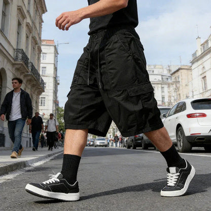 👖 Herren-Caprihose in Übergröße – Weites Bein, lockere Passform, Kordelzug im Bund und große Taschen ✨