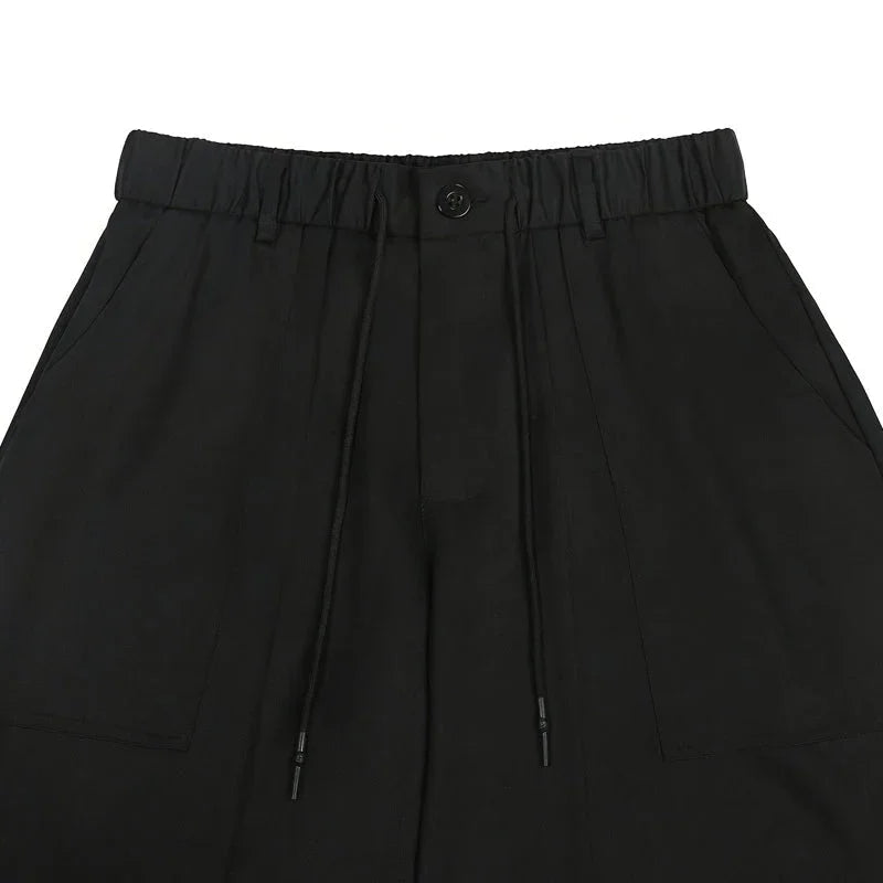 👖 Herren-Caprihose in Übergröße – Weites Bein, lockere Passform, Kordelzug im Bund und große Taschen ✨