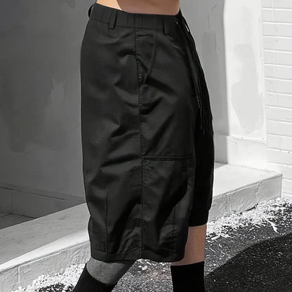 👖 Herren-Caprihose in Übergröße – Weites Bein, lockere Passform, Kordelzug im Bund und große Taschen ✨