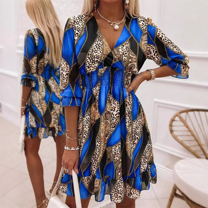 👗📢 MID-SEASON SALE: −50% NUR FÜR KURZE ZEIT! Farbblock-Kleid mit Rüschen & langen Ärmeln – Weich fallender Stoff, schmeichelhafte Taille, perfekt für Gartenpartys & Sommerfeste 🌸✨