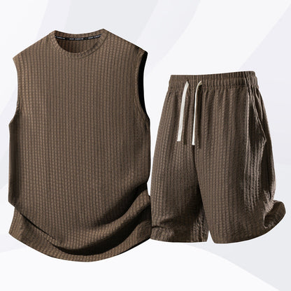 💥Zeitlich begrenztes Angebot – Set aus Tanktop und Shorts für Herren im Freizeit-Sport-Stil