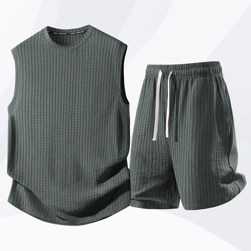 💥Zeitlich begrenztes Angebot – Set aus Tanktop und Shorts für Herren im Freizeit-Sport-Stil