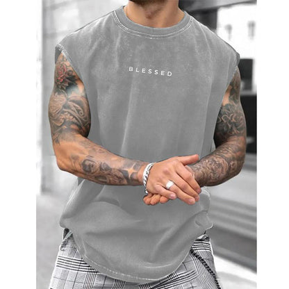 🔥 50% RABATT ✨ Herren Vintage Tanktop im Acid-Wash-Look 🎽 lässig, maskulin & perfekt für heiße Sommertage ☀️