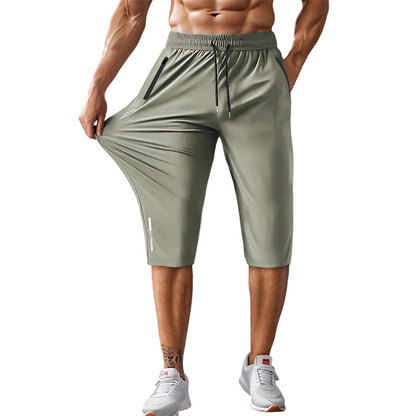 🩳 50% RABATT! 🏃‍♂️ Sport-Caprihose für Herren – Schnelltrocknend, elastisch & sichere Reißverschlusstaschen ✨
