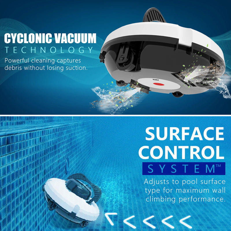 🤖50 % RABATT !! 🌊 Poolroboter mit starker Saugleistung – kabellos, intelligente Navigation, 1-Tasten-Start & leicht entleerbarer Filterkorb. 🔋🧹