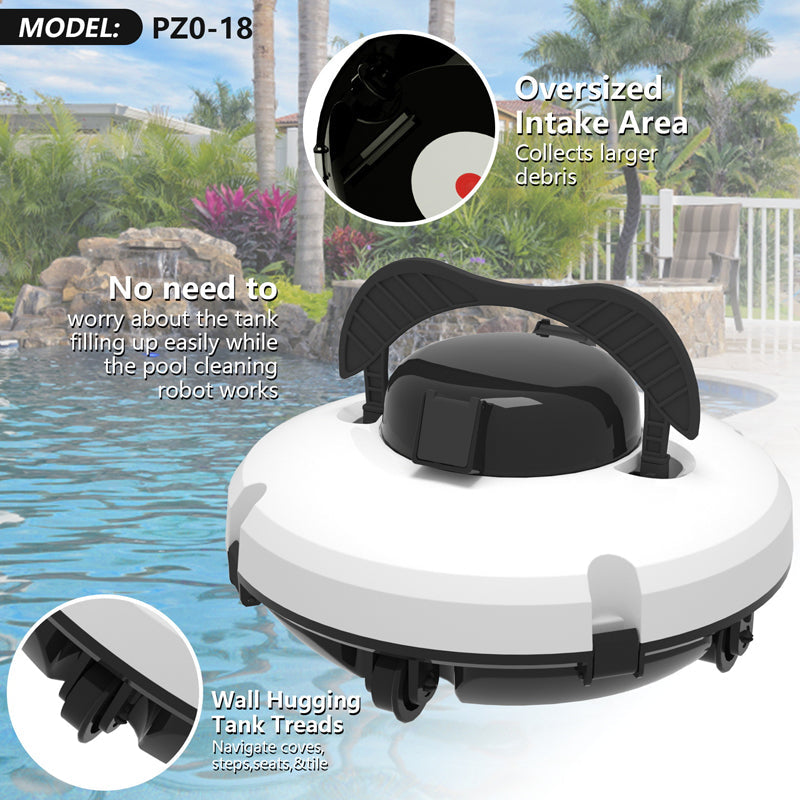 🤖50 % RABATT !! 🌊 Poolroboter mit starker Saugleistung – kabellos, intelligente Navigation, 1-Tasten-Start & leicht entleerbarer Filterkorb. 🔋🧹