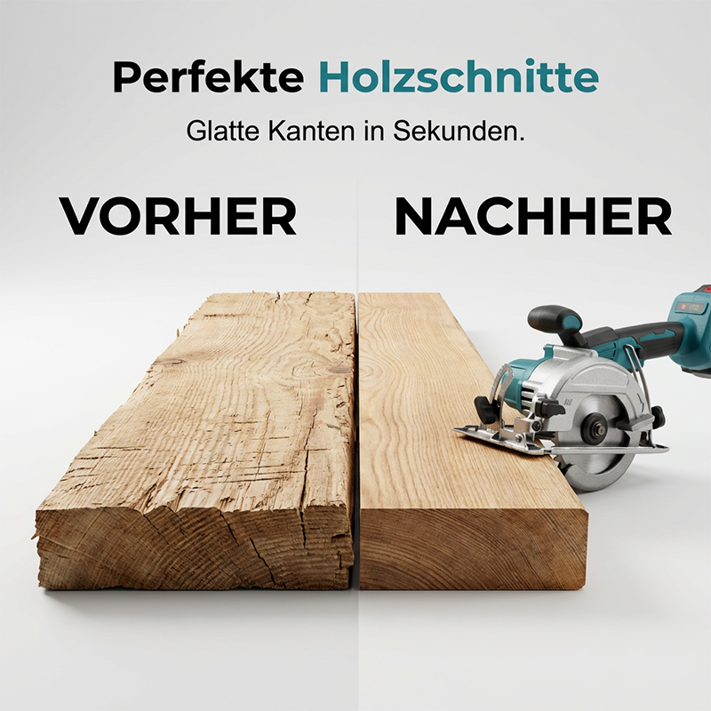 ⚡ 50% RABATT! 🛠️ Hochgeschwindigkeits-Akku-Kreissäge mit bürstenlosem Motor – Leistungsstark, kabellos & präzise – Ideal für Holz, DIY-Projekte oder Baustelle – saubere Schnitte ohne störendes Kabel 🔋