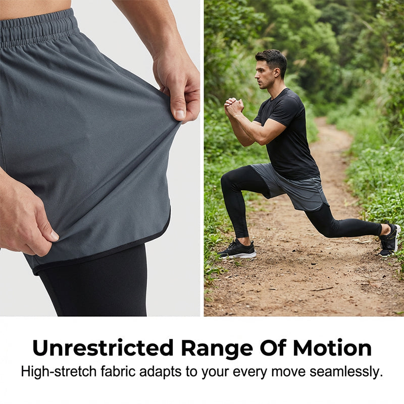 🏃‍♂️ 50% RABATT! ✨ Herren 2-in-1 Laufhosen – Kompression & atmungsaktiv – Integrierte Shorts, schnelltrocknend & perfekt für Training oder Wettkampf 💪