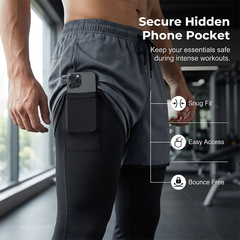 🏃‍♂️ 50% RABATT! ✨ Herren 2-in-1 Laufhosen – Kompression & atmungsaktiv – Integrierte Shorts, schnelltrocknend & perfekt für Training oder Wettkampf 💪