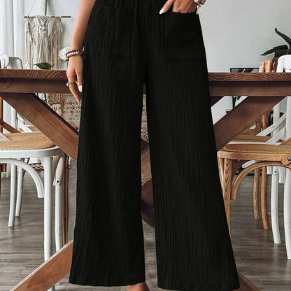 👖 50% RABATT! 🌸 Damen Casual Einfarbige Weite Hose – Leicht, luftig & perfekt für Alltag, Homeoffice oder heiße Sommertage – bequem und vielseitig kombinierbar ☀️