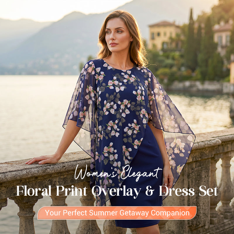 👗 50% RABATT! ✨ Set aus Blumen-Überwurf und Kleid – elegant & feminin – Perfekt für Hochzeitsgäste, Gartenpartys oder frühlingshafte Anlässe 🌸