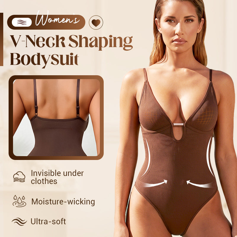 👙 NUR FÜR KURZE ZEIT: 50 % RABATT! ✨ Figurformender Body mit V-Ausschnitt für Damen – geschmeidig, stützend, vielseitig 💫