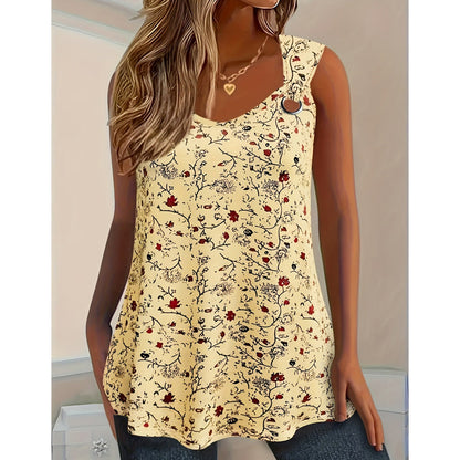 Sommer-Tanktop für Damen mit Blumenmuster