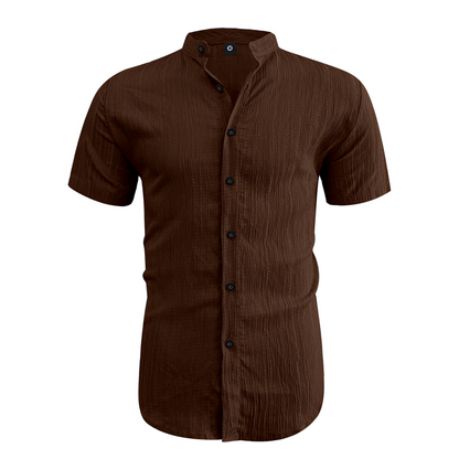 👔 50% RABATT! 🌞 Herren Sommer Stehkragen Kurzarmhemd – Atmungsaktives Material, Moderner Schnitt & Ideal Für Freizeit & Arbeit 💼
