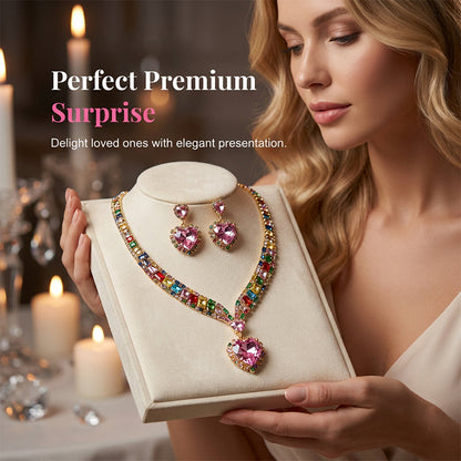 💖 54% RABATT! ⏰ Funkelndes Herz-Halsketten & Ohrringe Set – Kristallbesetzt, zeitlos elegant & perfekt als Geschenk für besondere Momente – strahlt an jedem Tag und bei festlichen Anlässen ✨